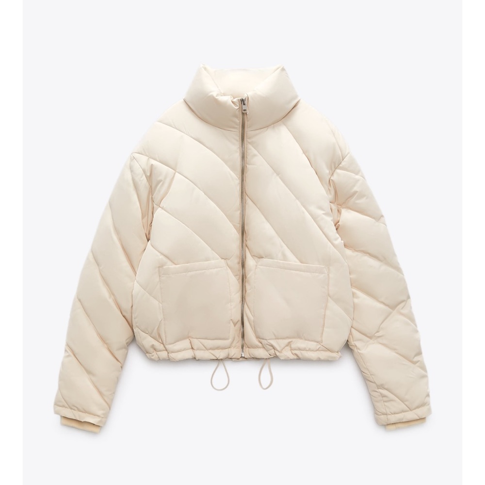 Zara Puffer Jacket With Patch Pockets - image 3
